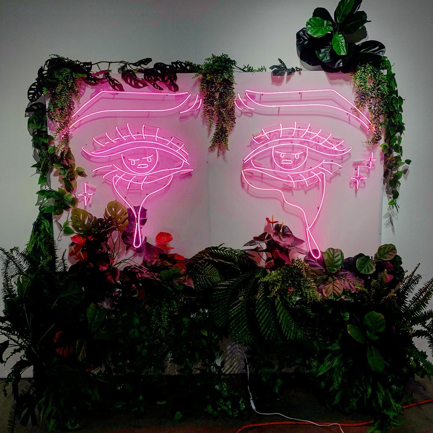 Sad Eyes Neon — neon artwork by Dani Bonnet, Los Angeles neon artist