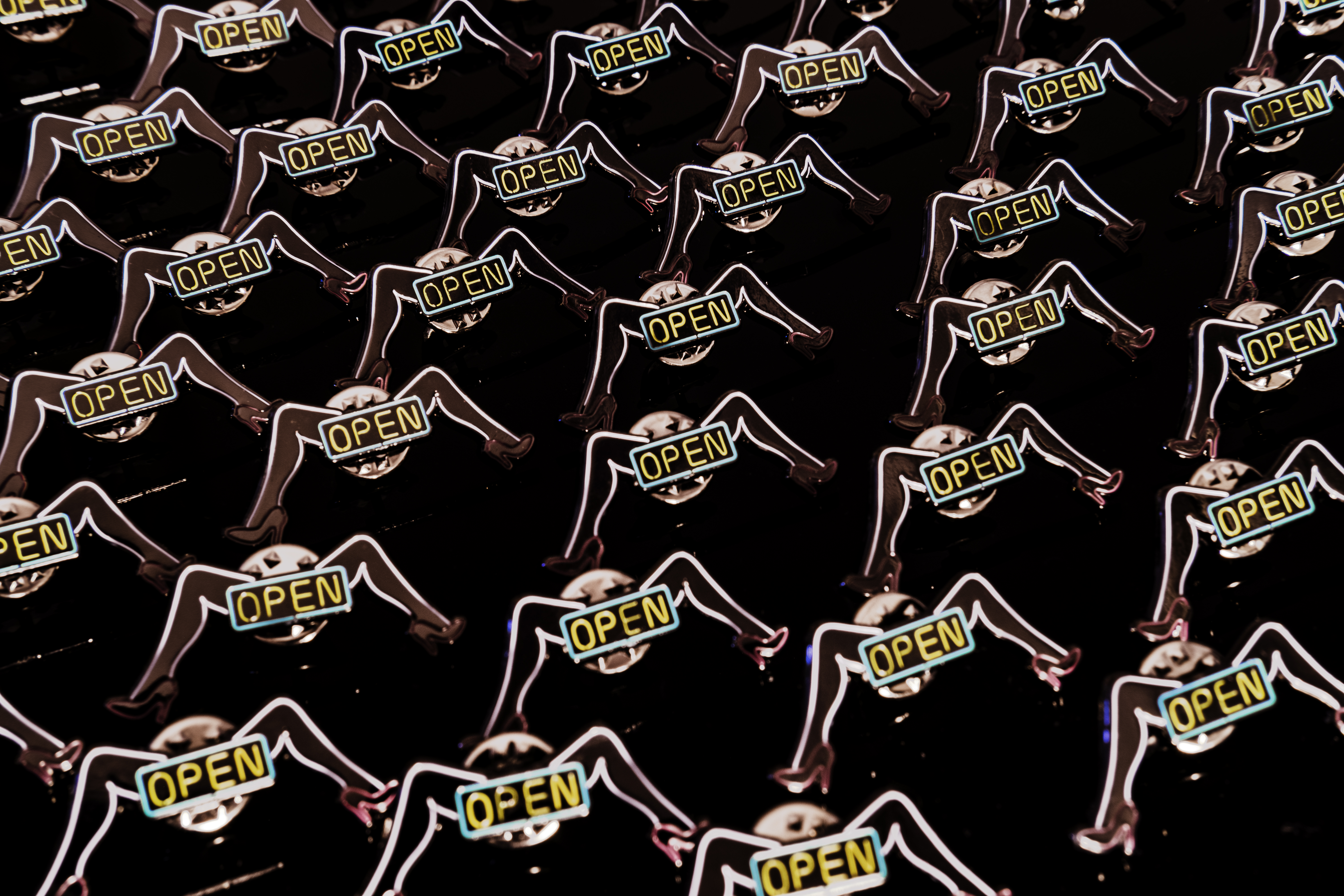 Open Legs Pin — neon artwork by Dani Bonnet, Los Angeles neon artist