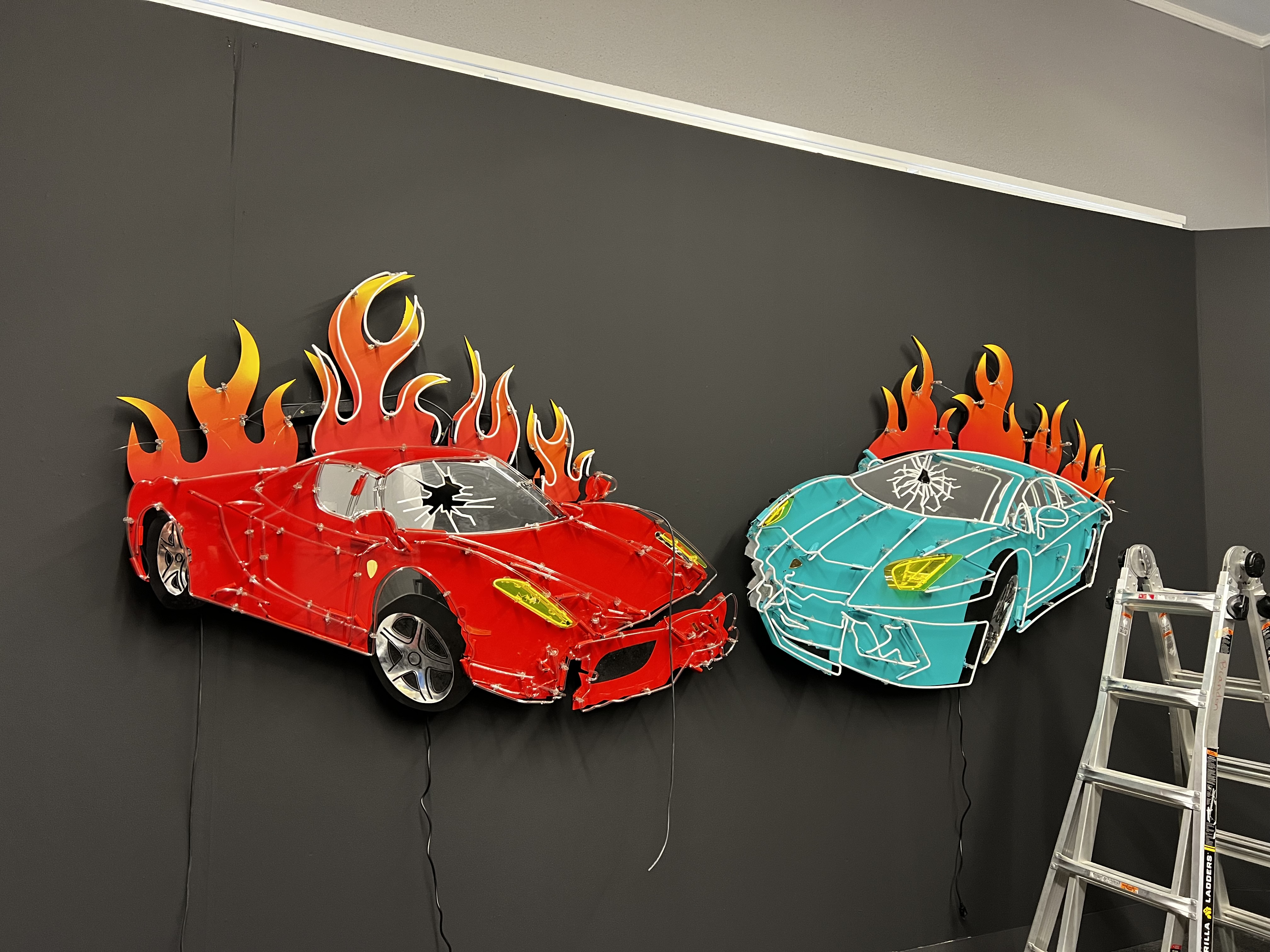 Muzeo Instillation Progress — neon artwork by Dani Bonnet, Los Angeles neon artist