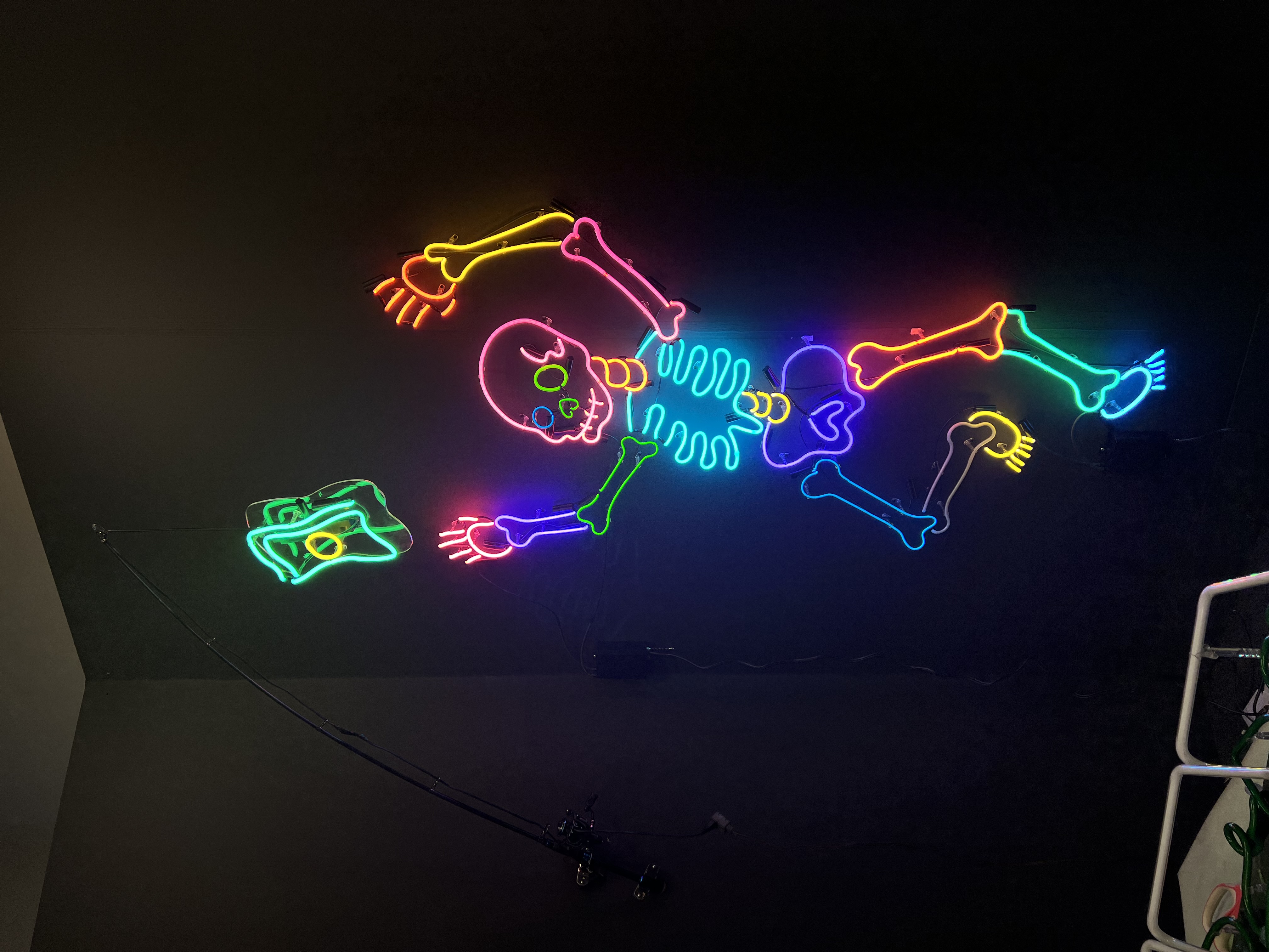 America Is A Company — Solo Installation, Muzeo Museum & Cultural Center — neon detail by Dani Bonnet, Los Angeles