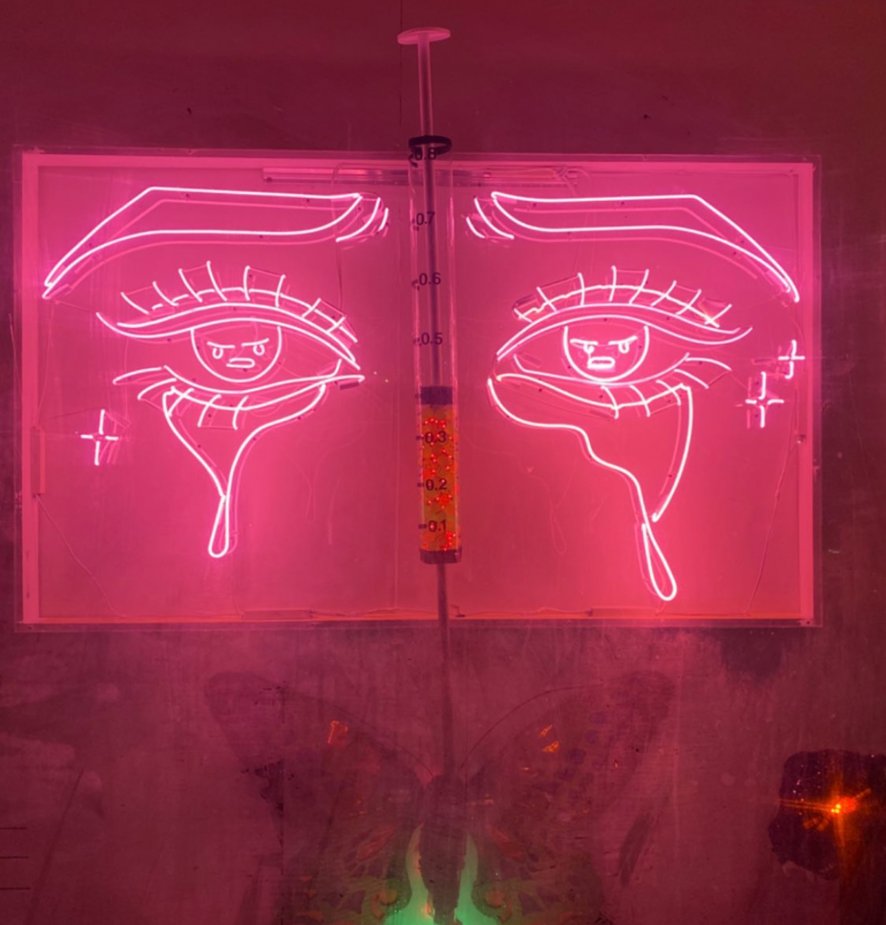 OFF//ON — A Neon Group Exhibition at the Hollywood Palladium — neon detail by Dani Bonnet, Los Angeles